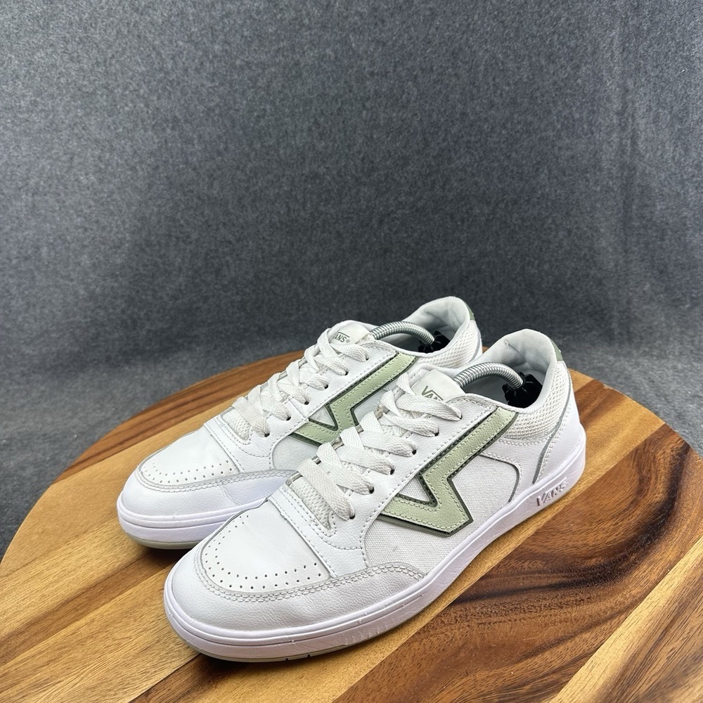 Vans Womens Lowland Cc Sport White Light Green Leather Skate Shoes Size 9 - Picture 5 of 10